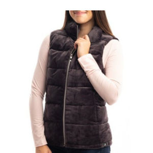 SOLD! ZeroXposur Womens Size Medium Gray Velour Vest